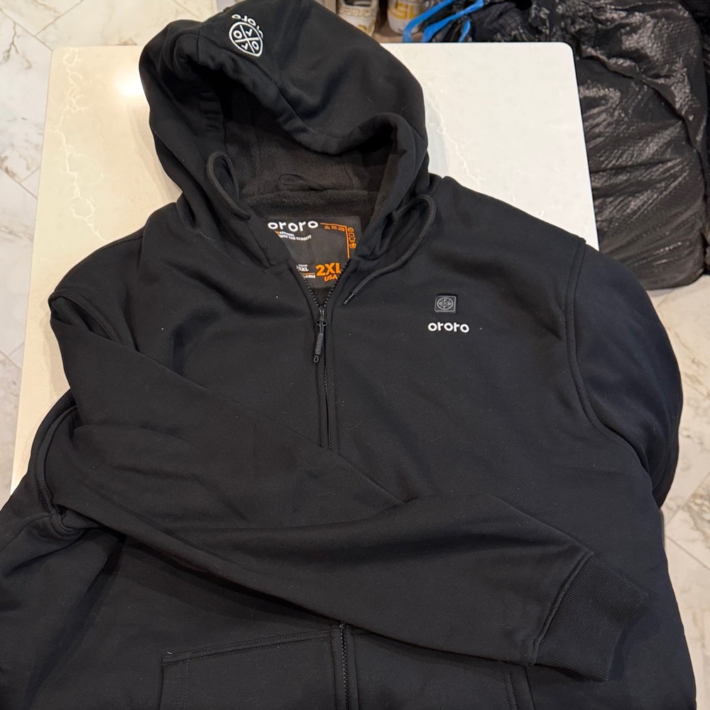 Ororo Black Zip-Up Hoodie - Picture 7 of 11